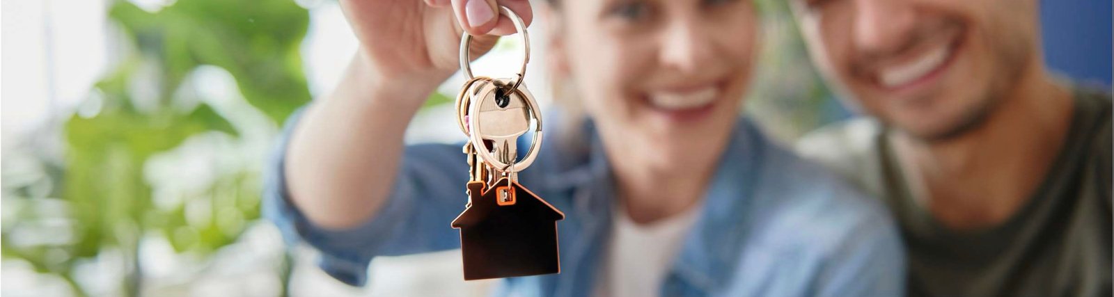 Happy couple acquiring property in Bristol