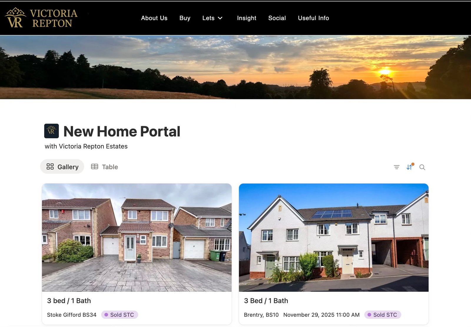 Victoria Repton Estates customized property portal