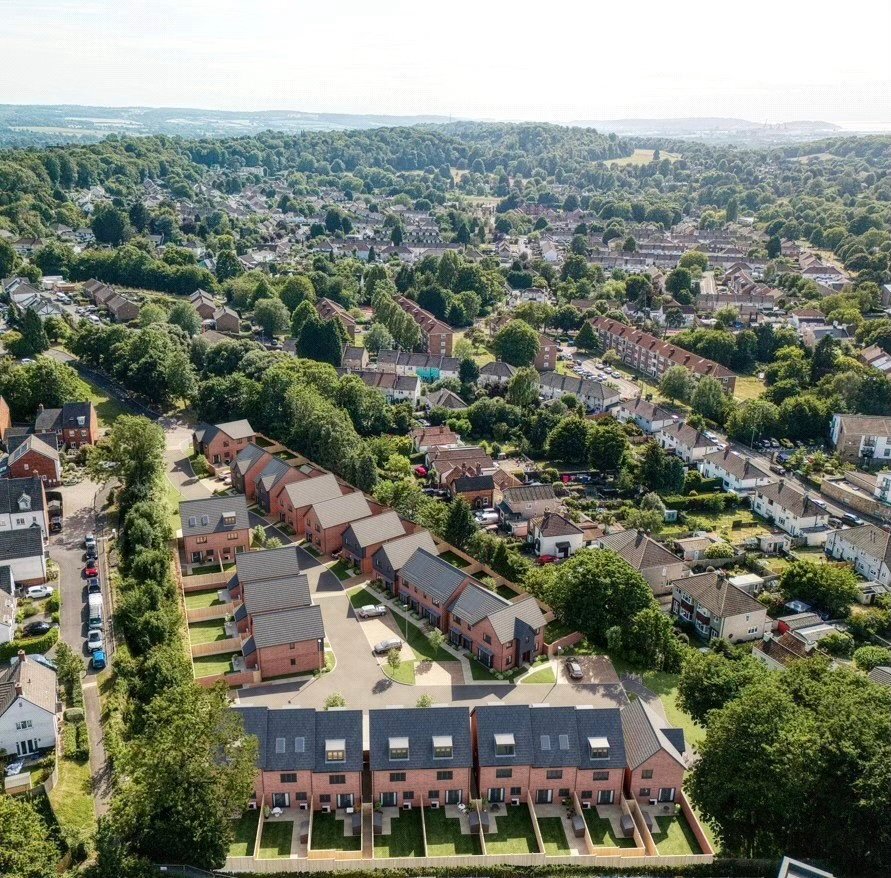 Aerial view of luxury housing in Bristol