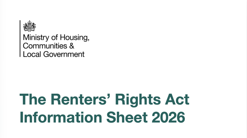 Renters' Rights Act Info Sheet 2026 Cover